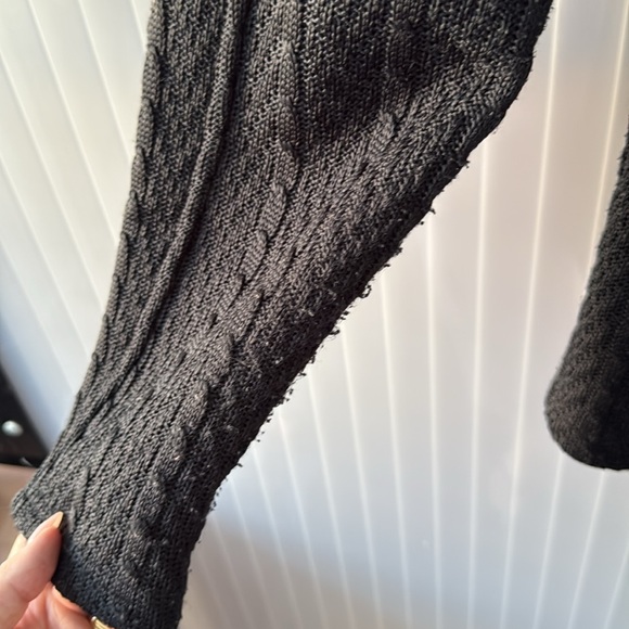 Spyder Black Cable Knit Utility Jacket - Picture 4 of 6